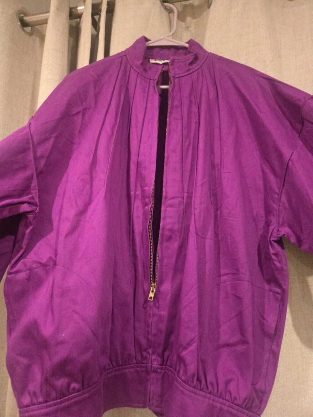 Vintage Saint Laurent Rive Gauche Purple Bomber Jacket